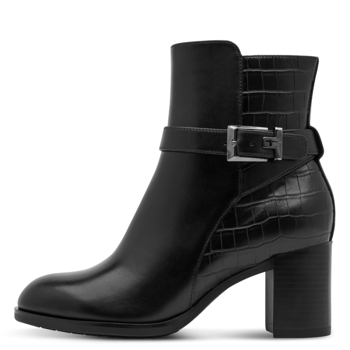 Tamaris Δερμάτινο Γυναικείο Μποτάκι Black (1-25346-47-001)