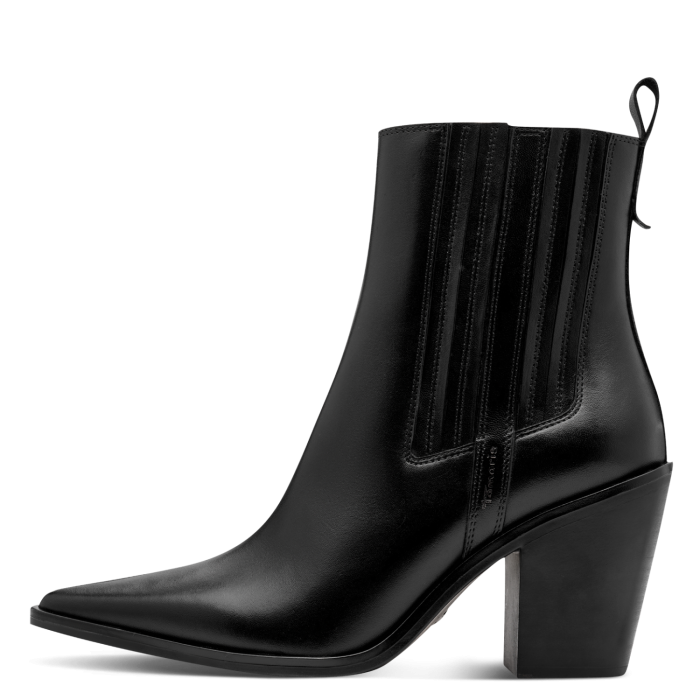 Tamaris Δερμάτινο Γυναικείο Μποτάκι Black (1-25359-47-001)