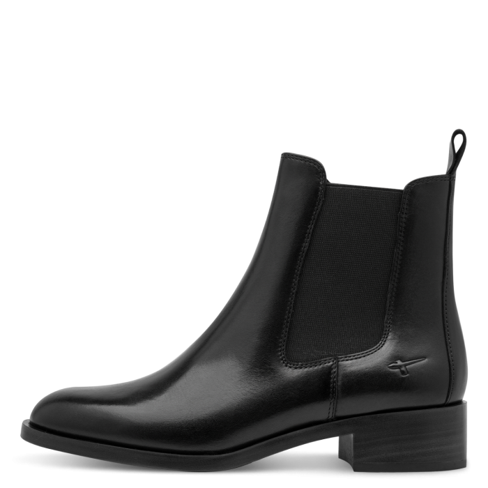 Tamaris Δερμάτινο Γυναικείο Μποτάκι Black (1-25361-47-001)