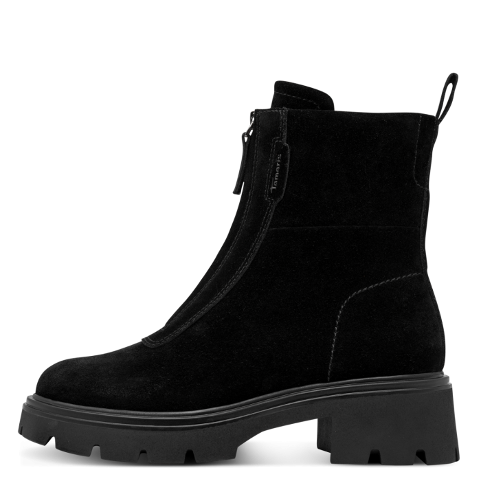 Tamaris Δερμάτινο Γυναικείο Μποτάκι Black (1-25413-47-001)