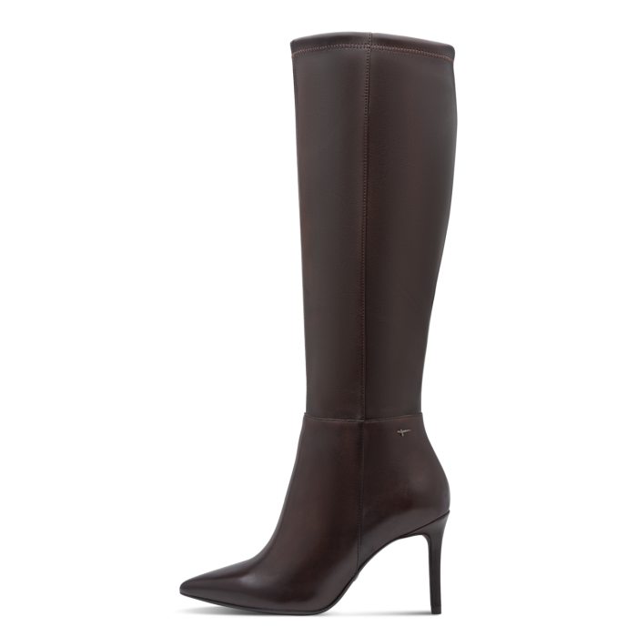 Tamaris Δερμάτινη Γυναικεία Μπότα Mahogany (1-25556-45-342)