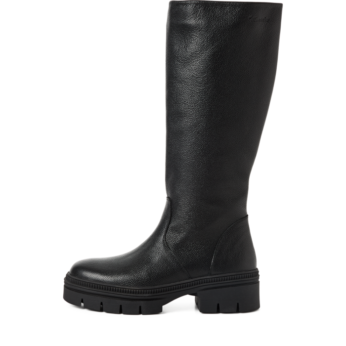 Tamaris Δερμάτινη Γυναικεία Μπότα Black (1-25603-47-003)