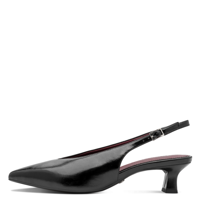 Tamaris Δερμάτινη Γυναικεία Γόβα Slingback Black (1-29551-47-001)