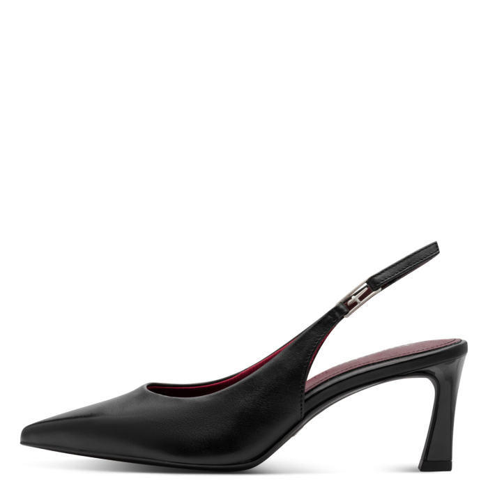 Tamaris Δερμάτινη Γυναικεία Γόβα Slingback Black (1-29612-47-003)
