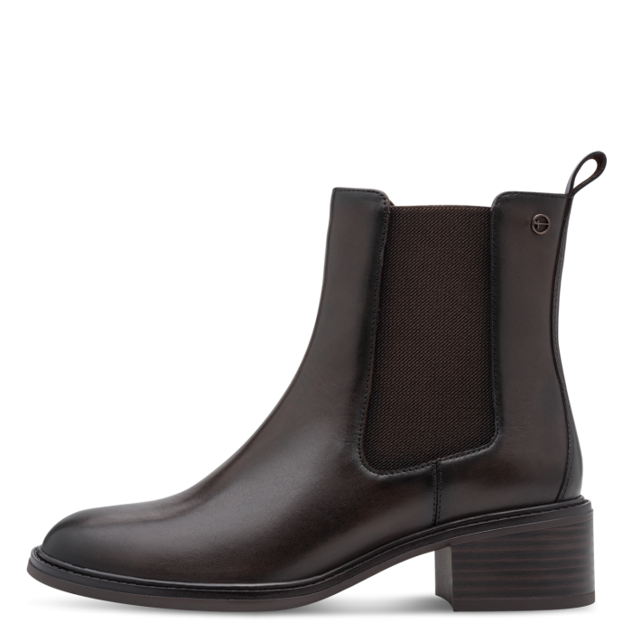 Tamaris Δερμάτινα Γυναικεία Μποτάκια Chelsea Mocca Nappa (8-85311-47-395)