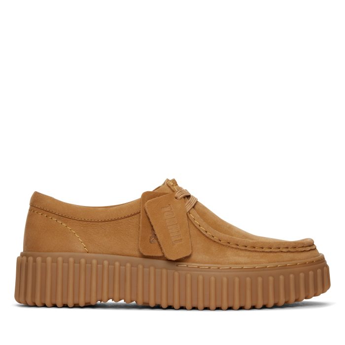 Clarks Torhill Bee Δερμάτινα Γυναικεία Παπούτσια Light Tan Nubuck (26172084)