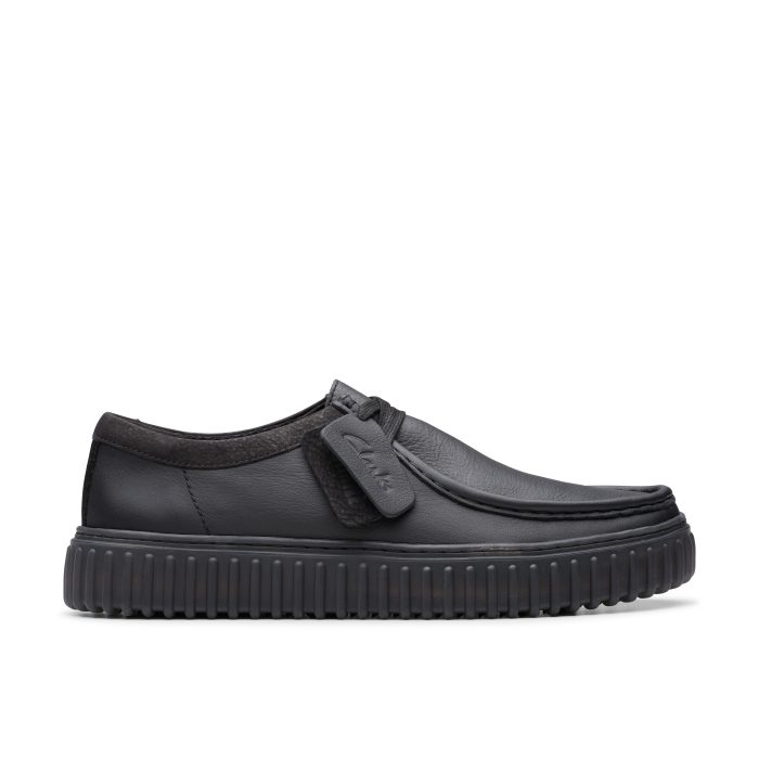 Clarks Torhill Lo Δερμάτινα Ανδρικά Παπούτσια Black (26181385)