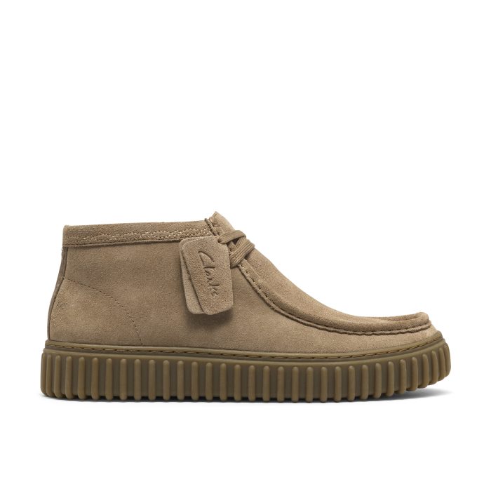 Clarks Torhill Hi Ανδρικά Καστόρινα Μποτάκια Stone Suede (26327244)