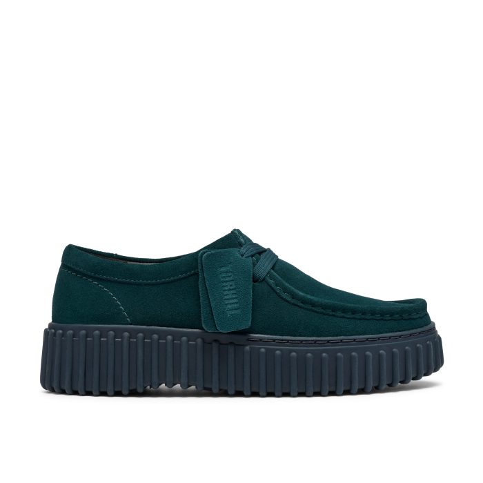 Clarks Torhill Bee Δερμάτινα Γυναικεία Παπούτσια Teal Suede (26327769)
