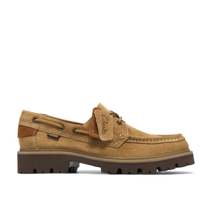 Clarks Cleyhill Boat Ανδρικά Καστόρινα Παπούτσια Wheat Suede (26327954)