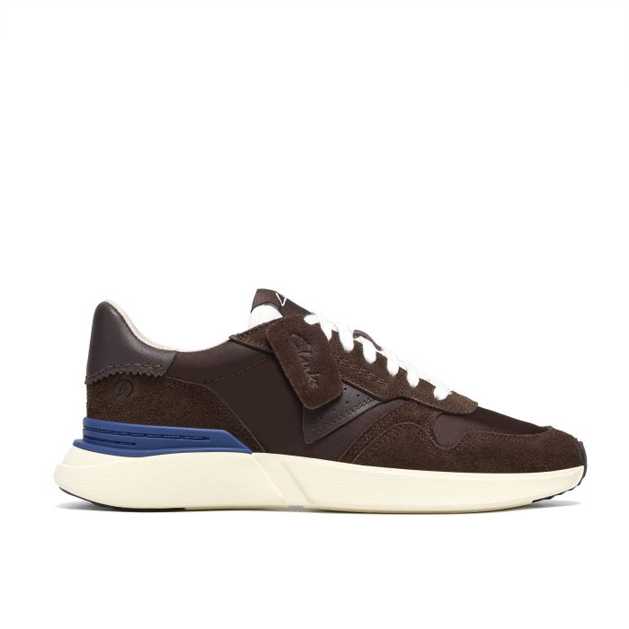 Clarks CraftWick Lace Δερμάτινα Ανδρικά Sneakers Brown Combi (26328528)