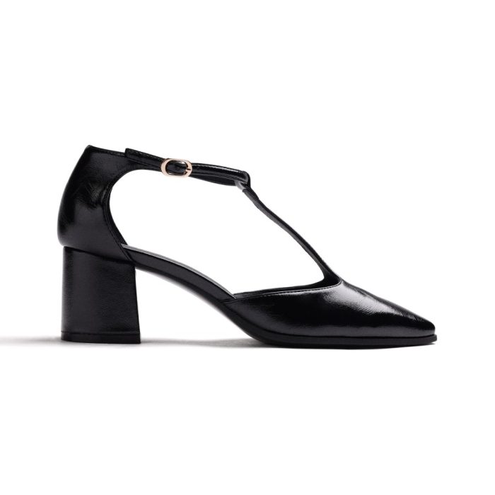 Gioseppo Δερμάτινη Γυναικεία Γόβα T-Bar / Slingback Black (80814-NEGRO)