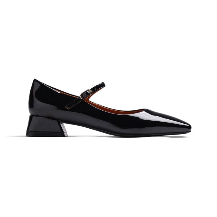 Gioseppo Δερμάτινη Γυναικεία Μπαλαρίνα / Γόβα Mary Jane Black Patent (80828-NEGRO)