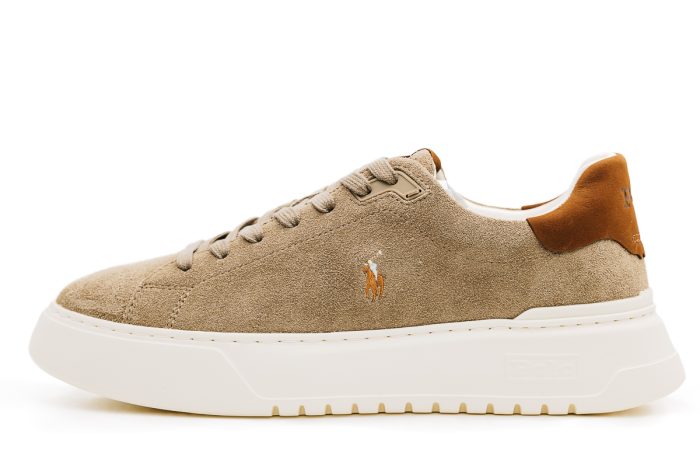 Polo Ralph Lauren Ανδρικά Sneakers HERITAGE COURT Lt Gry / Tan Suede (809P15729002)