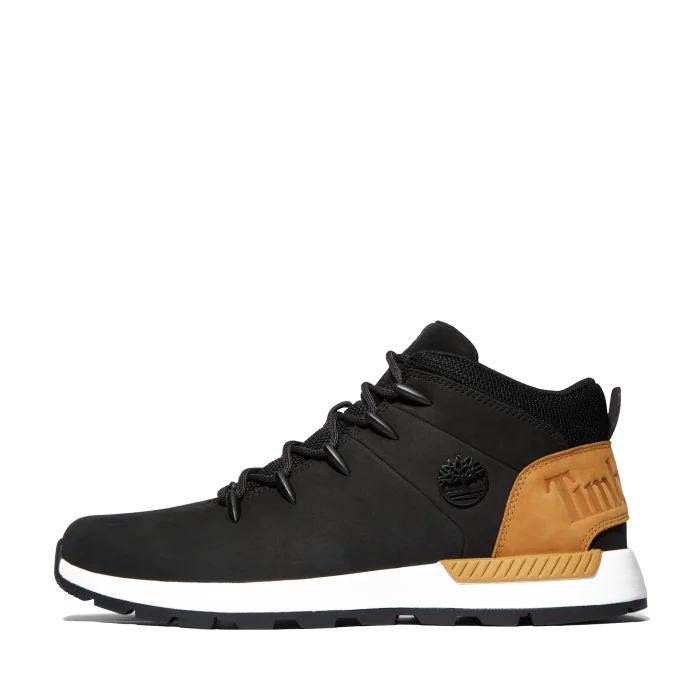 Timberland Sprint Trekker Mid Δερμάτινη Ανδρική Μπότα Jet Black (TB0A24AB015)