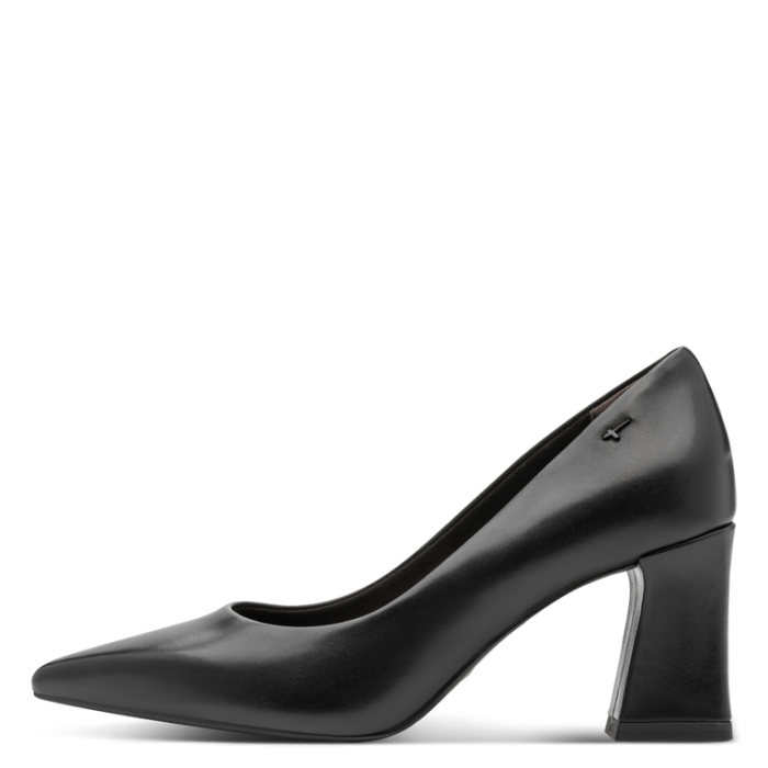 Tamaris Δερμάτινη Γυναικεία Γόβα Black Leather (1-22427-43-003)